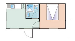Detalhe de 7x3 com casa de banho tipo T1